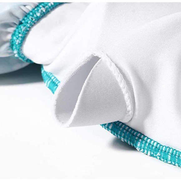 NWOT Mooslover Teal High Waisted Bandeau Bikini Two Piece Swimsuit, Women's M - Picture 5 of 10